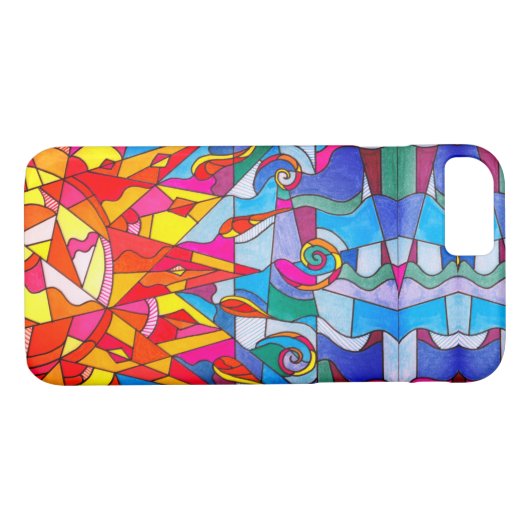 Steigender Sun abstrakter iPhone iPad Fall Case-Mate iPhone Hülle (Rückseite (Horizontal))