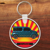 Steigender Sun Cube Schlüsselanhänger (Vorderseite)