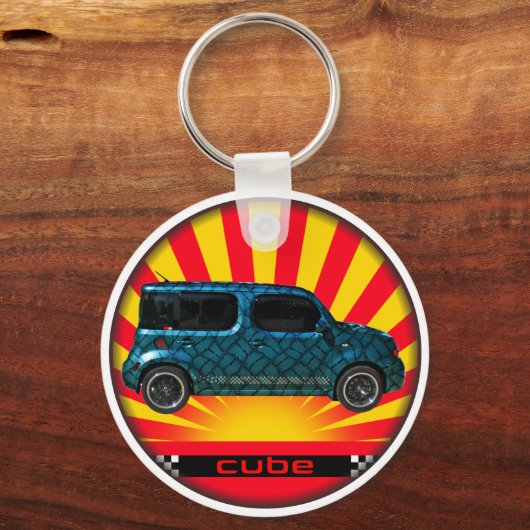 Steigender Sun Cube Schlüsselanhänger (Vorderseite)