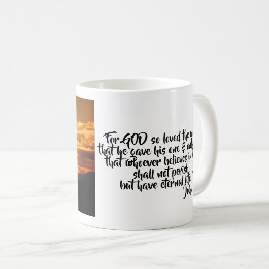 Steigender Sun-Kruzifix-Tasse Kaffeetasse (VorderseiteRechts)