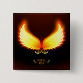 Steigendes Feuer - Phoenix-Flügel Button (Vorderseite)