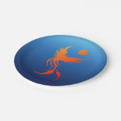 Steigendes Phoenix im Flammen-Pappteller Pappteller (Schrägansicht)