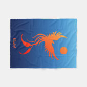 Steigendes Phoenix in der Flammen-Decke Fleecedecke (Vorderseite (Horizontal))