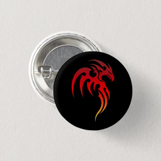 Steigendes Stammes- Symbol Phoenix Button (Vorne & Hinten)