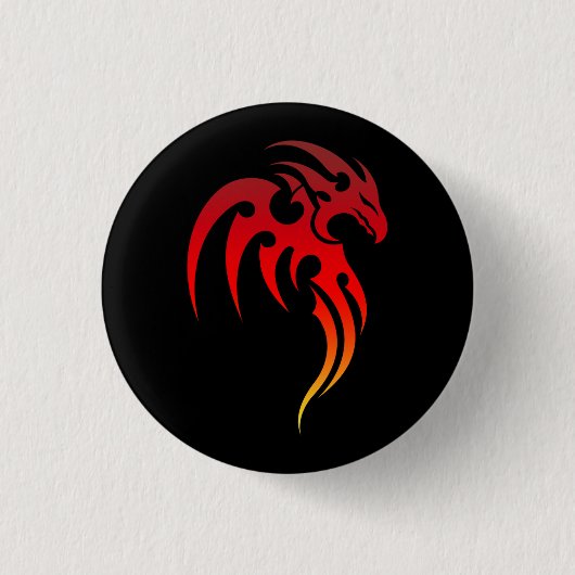 Steigendes Stammes- Symbol Phoenix Button (Vorderseite)