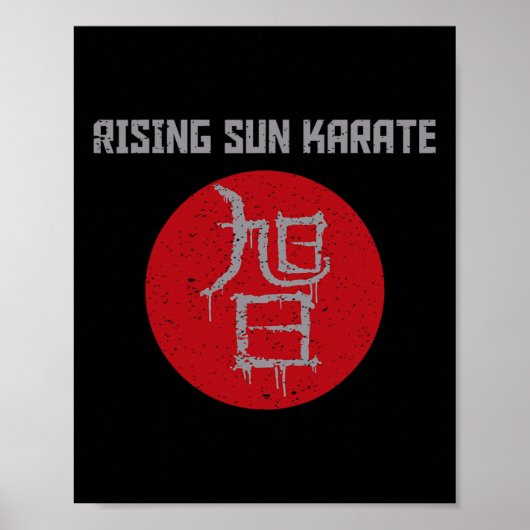 Steigendes Sun-Kanji Poster (Vorne)
