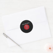 Steigendes Sun-Kanji Runder Aufkleber (Umschlag)