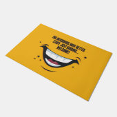 Steigern Sie Ihr Begrüßungsspiel mit lustigen Türm Fußmatte (Schrägansicht)