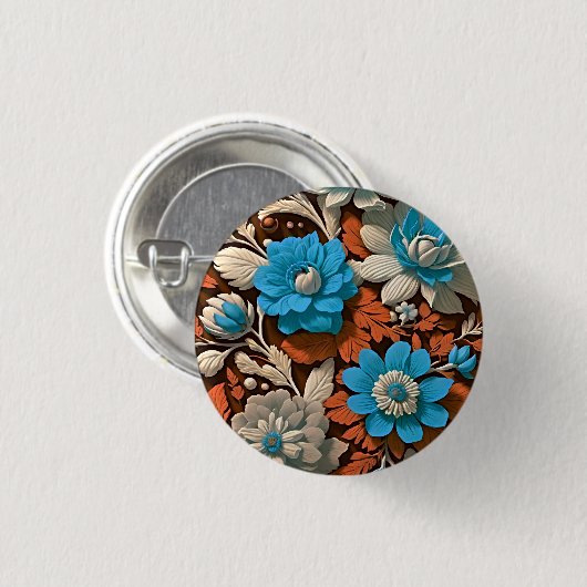 Steigern Sie Ihren Stil mit Boho Floral Elegance Button (Vorne & Hinten)