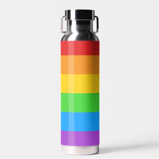 Steigschild: Regenbogenflagge Trinkflasche (Vorne)