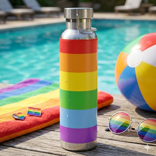 Steigschild: Regenbogenflagge Trinkflasche