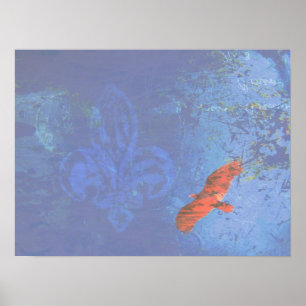 Steigt blauer Schmutz an Poster