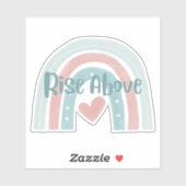 Steigung über Bohemischem Regenbogen Aufkleber (Blatt)