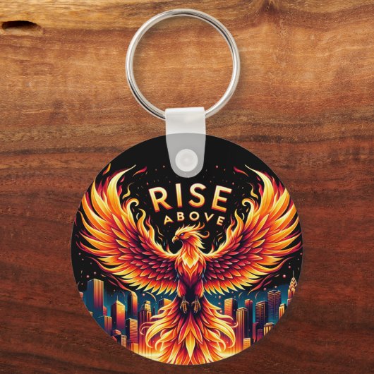Steigung über Phoenix Feuer Schlüsselanhänger (Vorderseite)