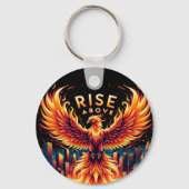 Steigung über Phoenix Feuer Schlüsselanhänger (Rückseite)