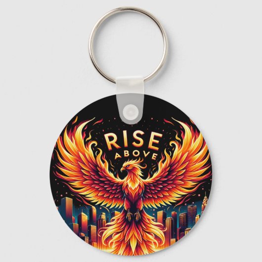 Steigung über Phoenix Feuer Schlüsselanhänger (Rückseite)