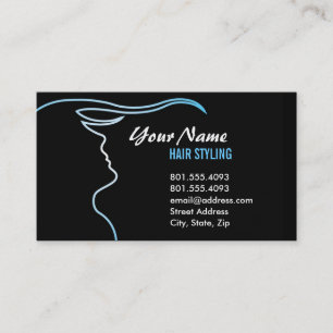 Steigungs-Kontur-Haar-Stylist-Geschäfts-Karte Visitenkarte