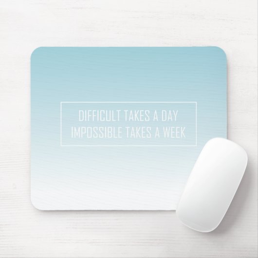 Steigungs-modernes Typografie-Zitat Mousepad (Mit Mouse)