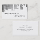 Steigungs-Oberseiten-in die Stadt horizontaler Visitenkarte (Vorne/Hinten)