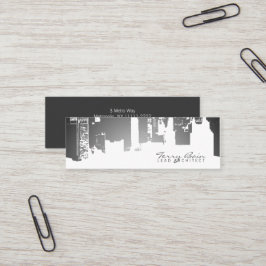 Steigungs-Oberseiten-in die Stadt horizontales Mini Visitenkarte