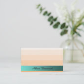 Steigungs-Pfirsich mit aquamarinem Visitenkarte (Stehend Vorderseite)