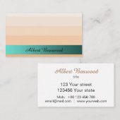 Steigungs-Pfirsich mit aquamarinem Visitenkarte (Vorne/Hinten)