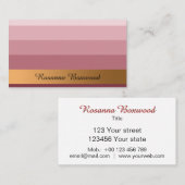 Steigungs-Rosen-Rot mit goldenem Visitenkarte (Vorne/Hinten)