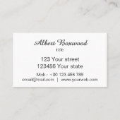 Steigungs-Silber mit blauem Visitenkarte (Rückseite)