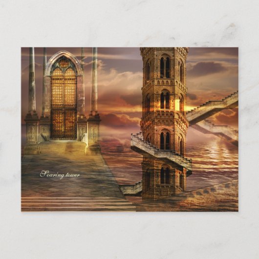 steil ansteigende Türme Postkarte (Vorderseite)