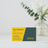 Steile Steigung - Amber und Grün grau Visitenkarte (Stehend Vorderseite)