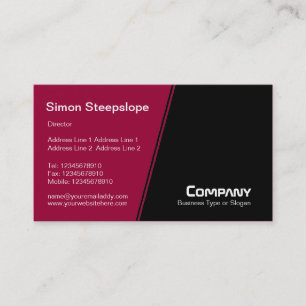 Steile Steigung - Crimson Maroon und Black Visitenkarte