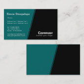 Steile Steigung - Dunkel Aquamarin und schwarz Visitenkarte (Vorne/Hinten)