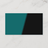 Steile Steigung - Dunkel Aquamarin und schwarz Visitenkarte (Rückseite)