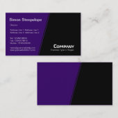 Steile Steigung - Dunkel Lila und schwarz Visitenkarte (Vorne/Hinten)