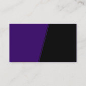 Steile Steigung - Dunkel Lila und schwarz Visitenkarte (Rückseite)