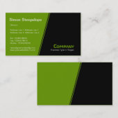 Steile Steigung - Grün und Schwarz Visitenkarte (Vorne/Hinten)