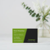 Steile Steigung - Grün und Schwarz Visitenkarte (Stehend Vorderseite)