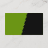 Steile Steigung - Grün und Schwarz Visitenkarte (Rückseite)