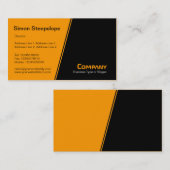 Steile Steigung - orange und schwarz Visitenkarte (Vorne/Hinten)