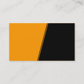 Steile Steigung - orange und schwarz Visitenkarte (Rückseite)