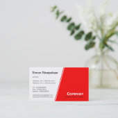 Steile Steigung - Weiß und Rot Visitenkarte (Stehend Vorderseite)