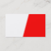 Steile Steigung - Weiß und Rot Visitenkarte (Rückseite)