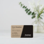 Steile Steigung - weiß und schwarz (Kraft) Visitenkarte (Stehend Vorderseite)