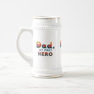 Stein 22 oz – "Papa, mein erster Held Bierglas