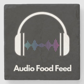 Stein Achterbahn - Audio Food Feed Steinuntersetzer