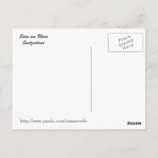 Stein am Rhein Postkarte (Rückseite)