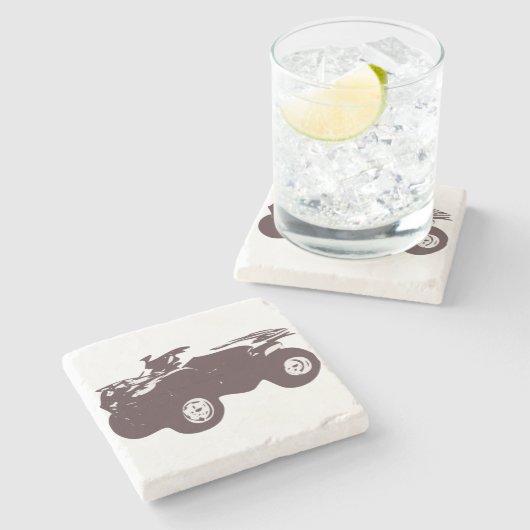 Stein-ATV Untersetzer (Seitenansicht)