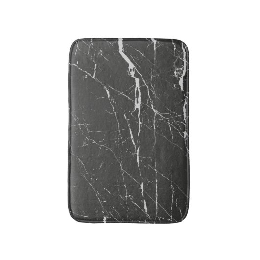 Stein aus schwarzem und grauem Marmor Badematte (Vorderseite Vertikal)
