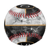 Stein aus schwarzem und weißem Marmor - Alter hinz Baseball (Vorderseite)