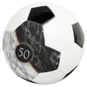 Stein aus schwarzem und weißem Marmor - Alter hinz Fußball (Dreiviertel)